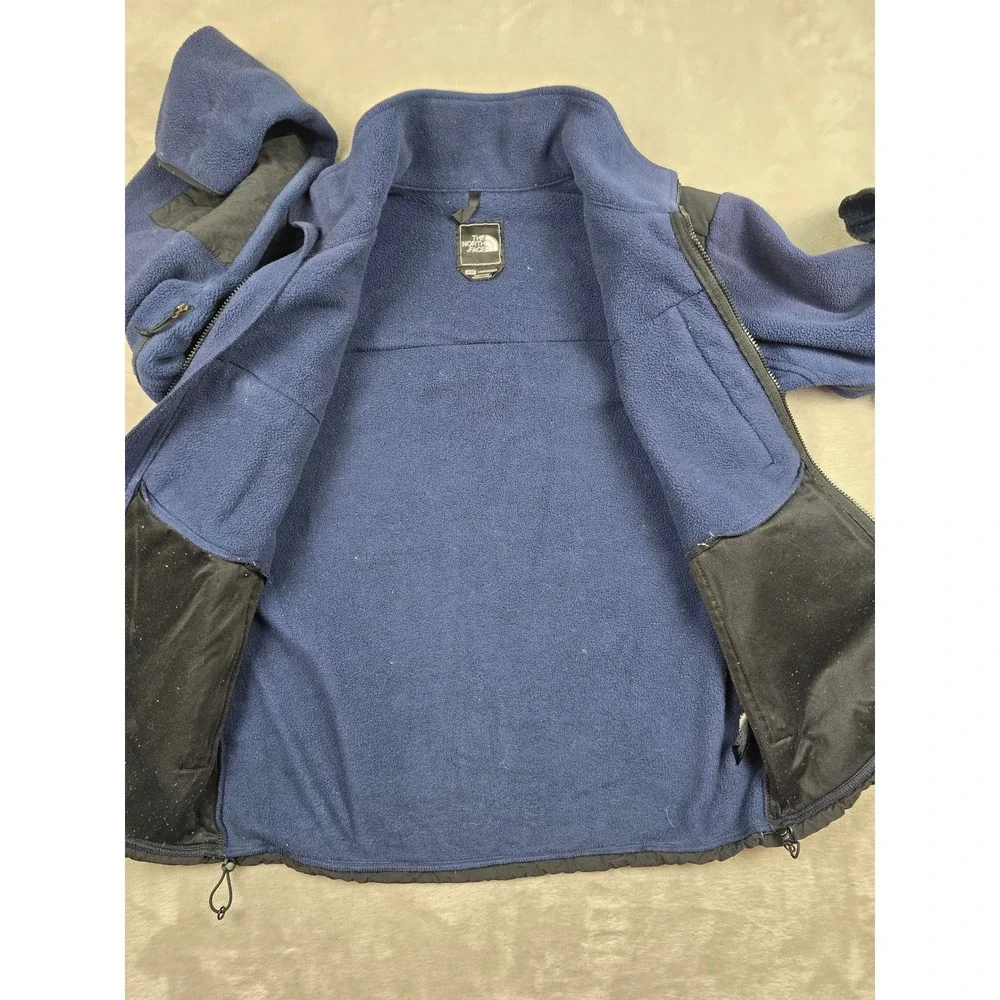 The North Face Denali Fleece Jacket Mens Medium Blue Black Polartec Full Zip